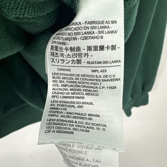 Levi's Sweatshirt Womens Medium Yesterdays 1/4 Zip Green Blue Tie Dye Pullover - Picture 8 of 9